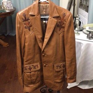 The Leather Factory Tan Western Leather Jacket